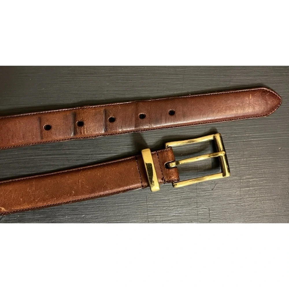Polo Ralph Lauren Belt Mens 42 105cm Brown Genuine Italian  Seattle‎ Leather